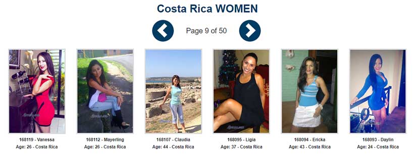 Costa Rica Brides - Single girls and women from Costa Rica seeking men